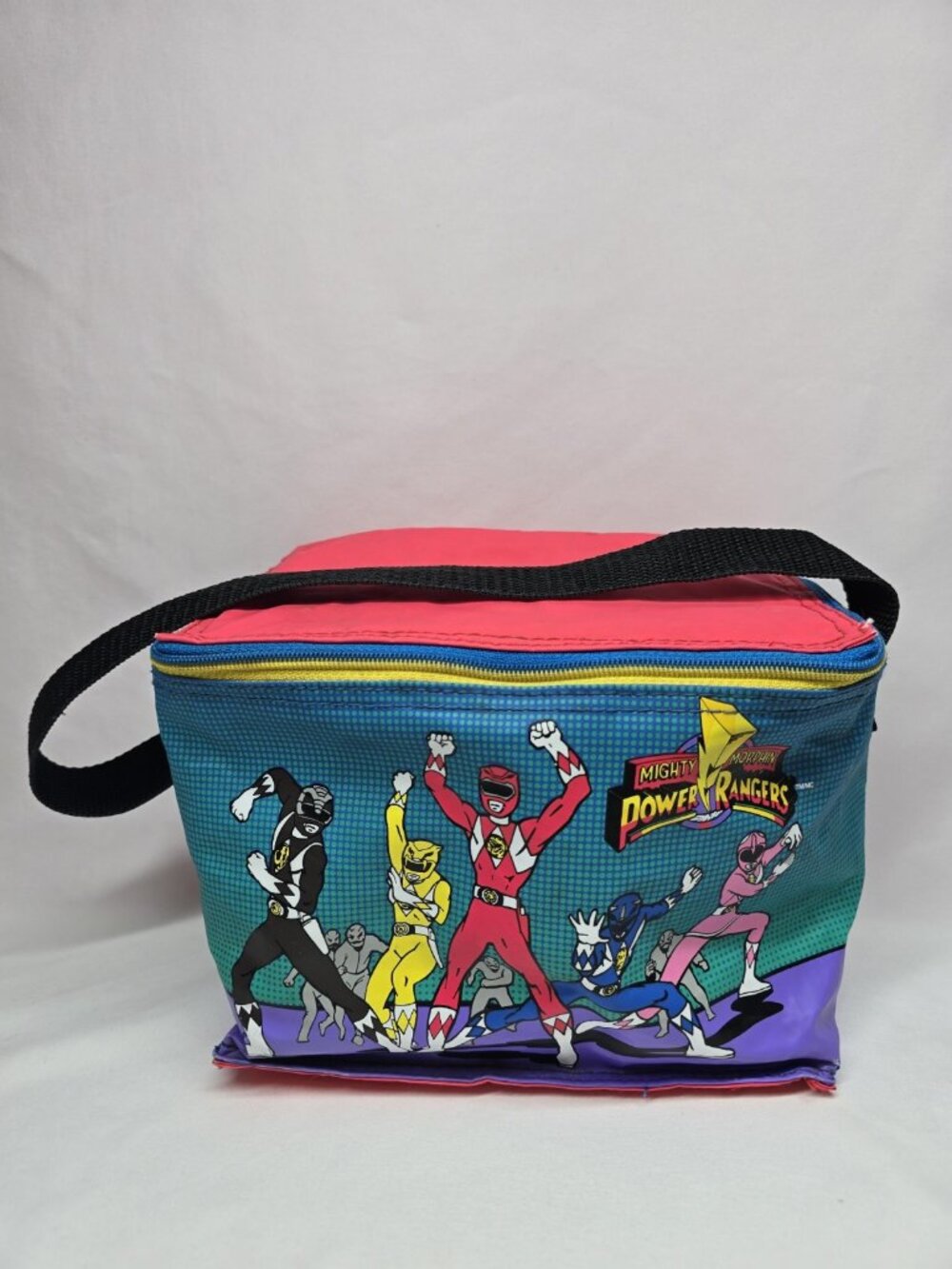 vintage 1994 Mighty Morphin Power Rangers lunch bag- FLAWED WELL USED READ
